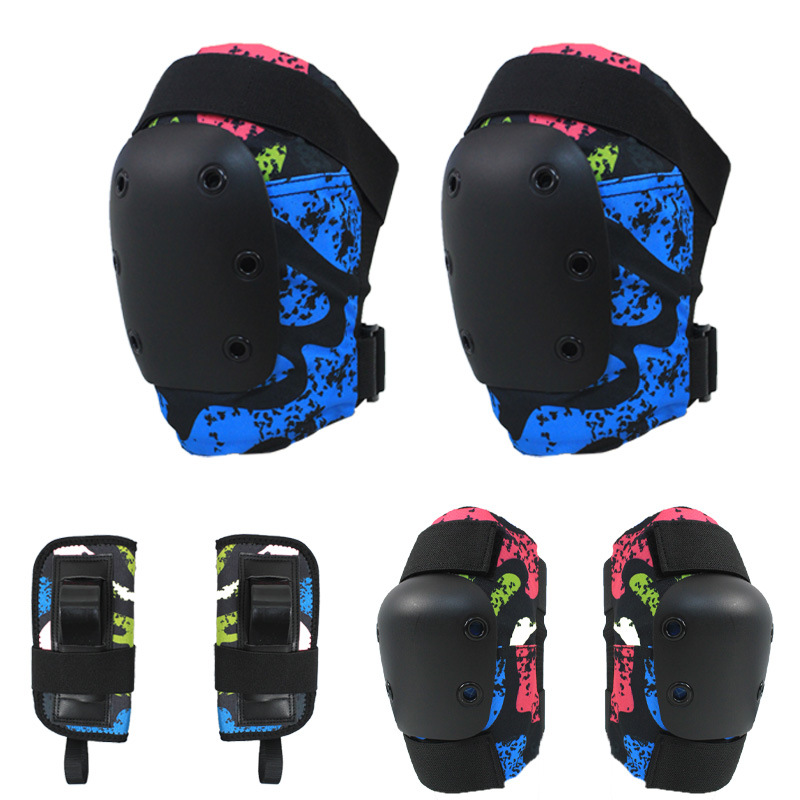 Cómodo 6 uds muñeca codo rodilleras Kit hielo/patinaje sobre ruedas almohadillas equipo de protección para niños